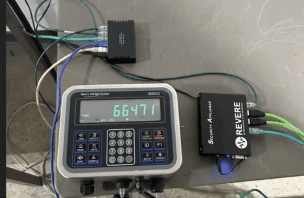 Testing the Avery scale controller during FAT using the exact model installed at the mill — sourced specifically to ensure seamless field integration and eliminate surprises during startup.